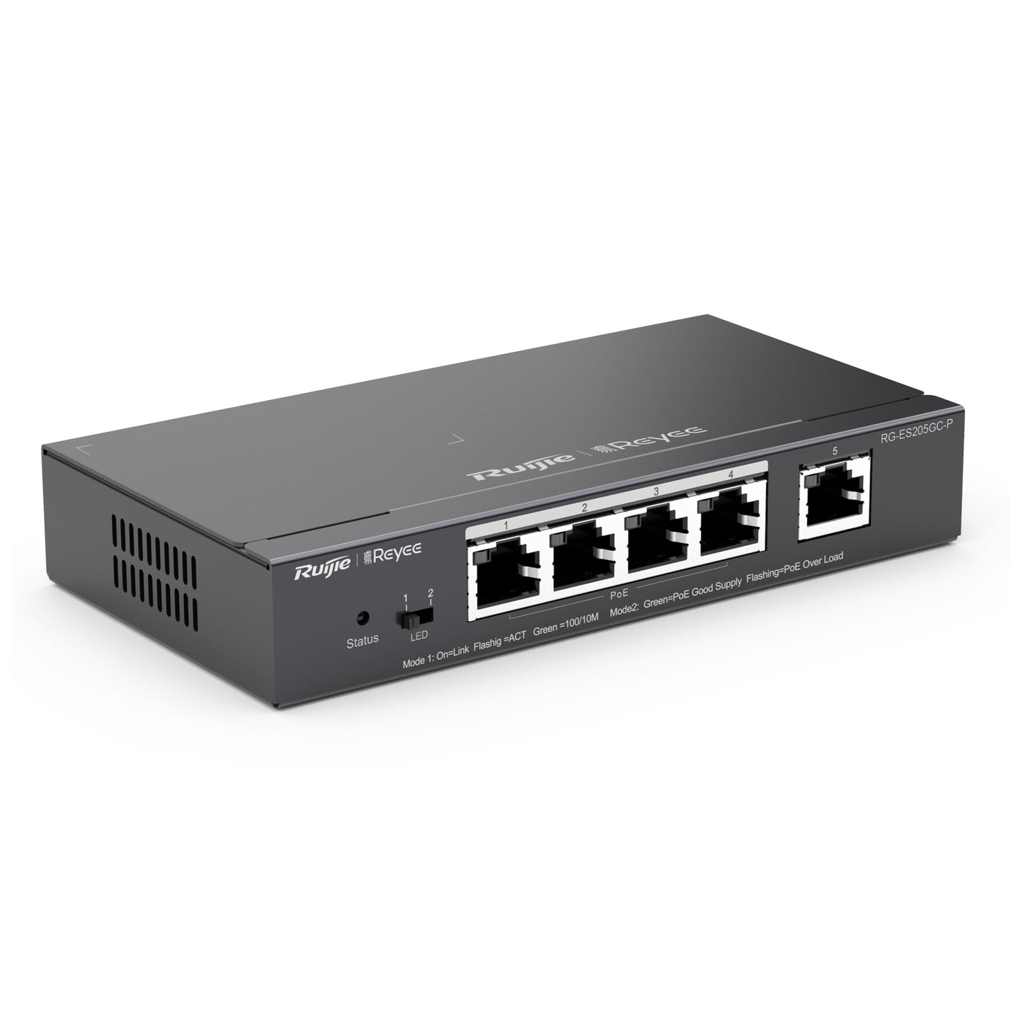 RG-ES205GC-P, Smart Cloud Managed PoE-Switch - 5xGE | L2 | PoE | CCTV