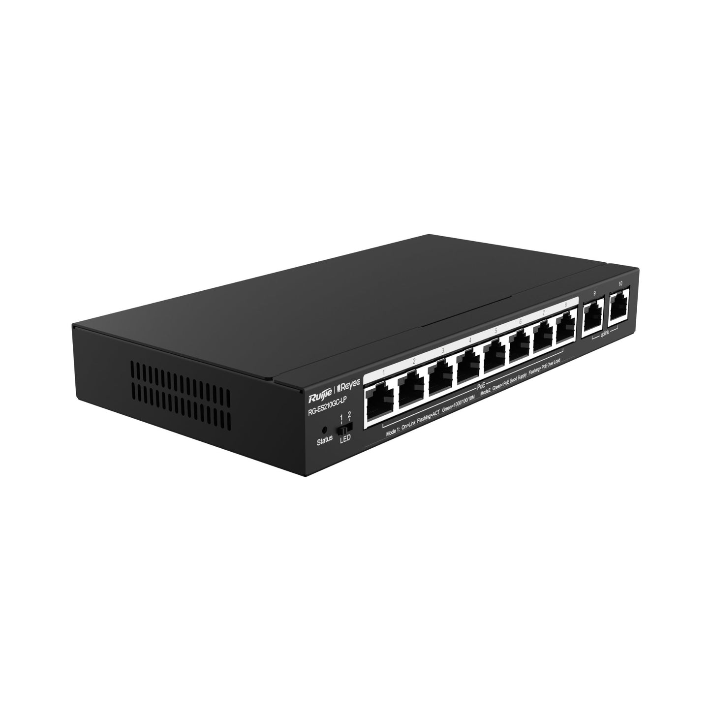 RG-ES210GC-LP, Smart Cloud Managed PoE-Switch - 10xGE | L2 | PoE | CCTV