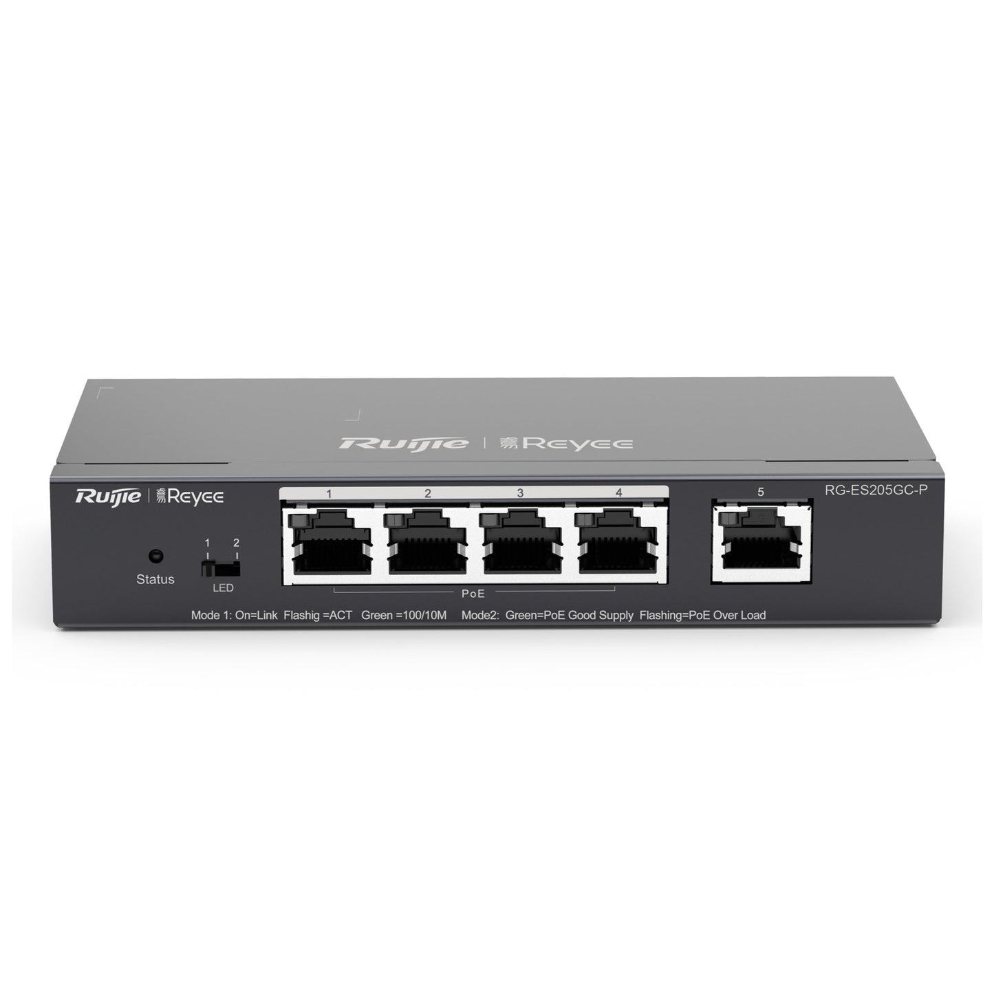 RG-ES205GC-P, Smart Cloud Managed PoE-Switch - 5xGE | L2 | PoE | CCTV