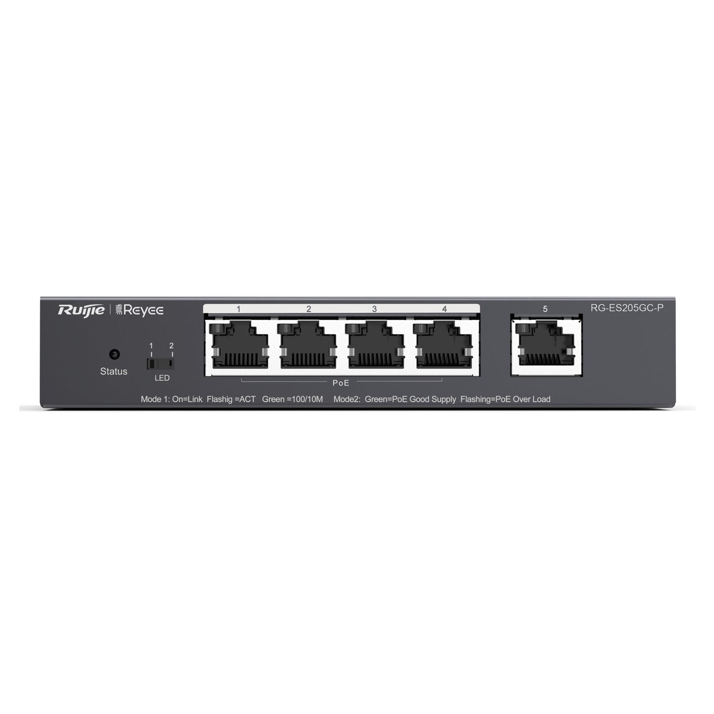 RG-ES205GC-P, Smart Cloud Managed PoE-Switch - 5xGE | L2 | PoE | CCTV