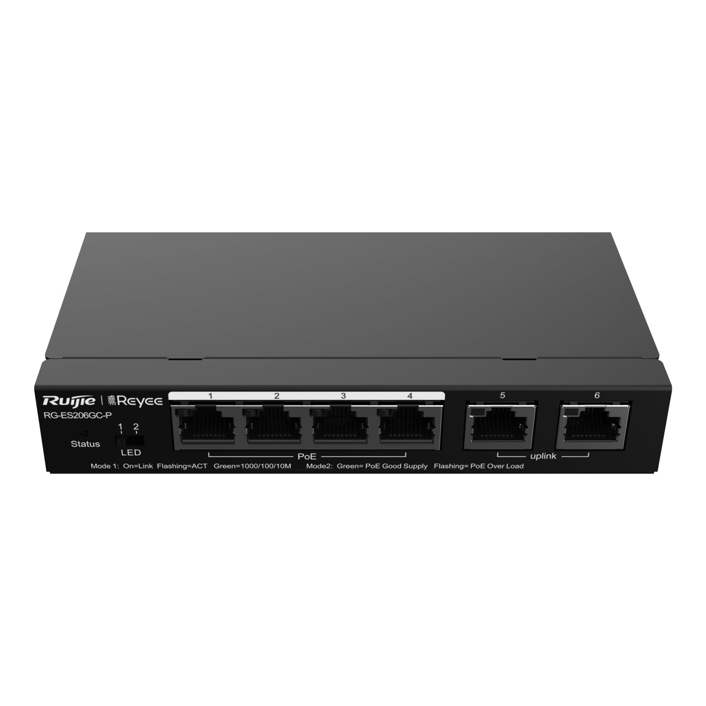 RG-ES206GC-P, Smart Cloud Managed PoE-Switch - 6xGE | L2 | PoE | CCTV