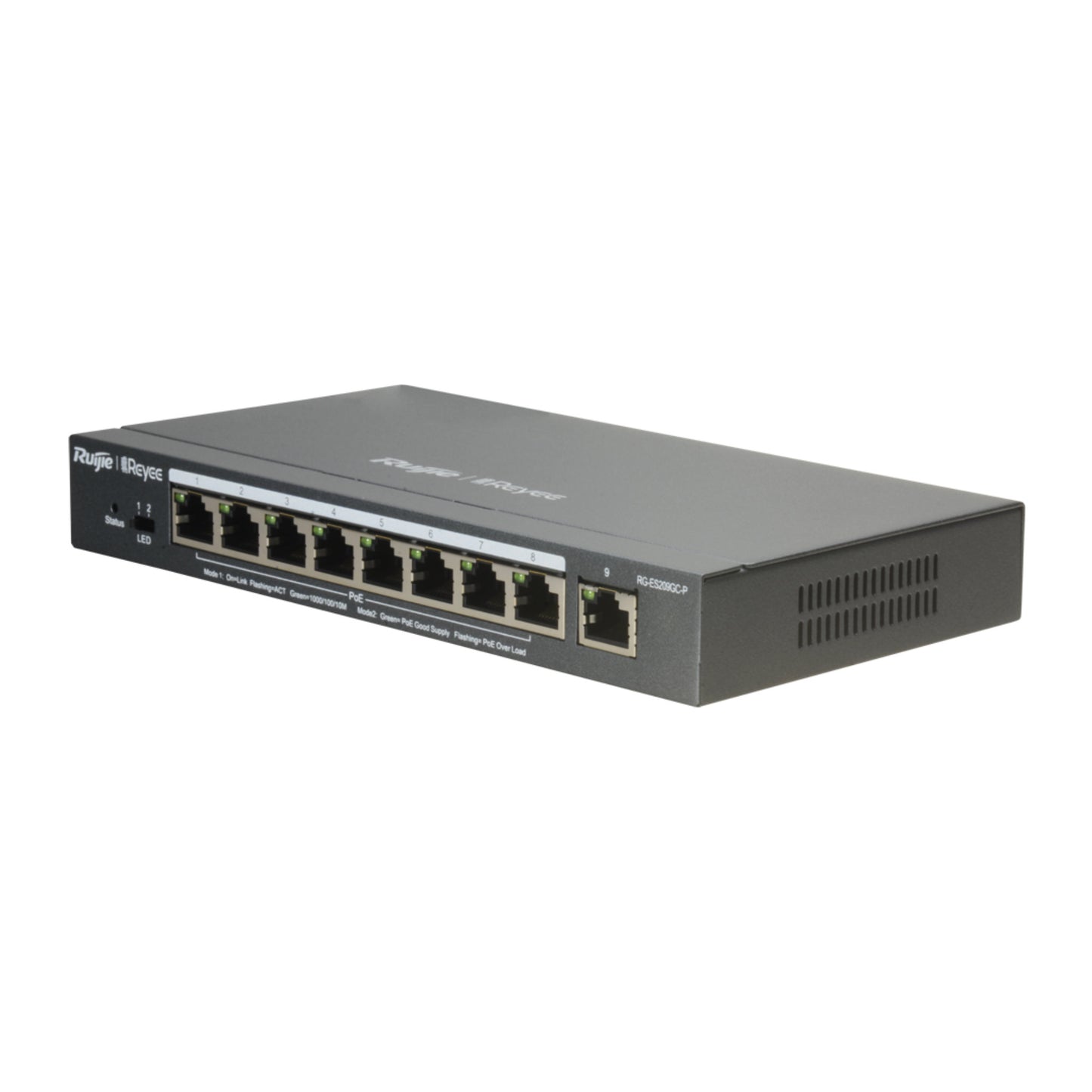 RG-ES209GC-P, Smart Cloud Managed PoE-Switch - 9xGE | L2 | PoE | CCTV