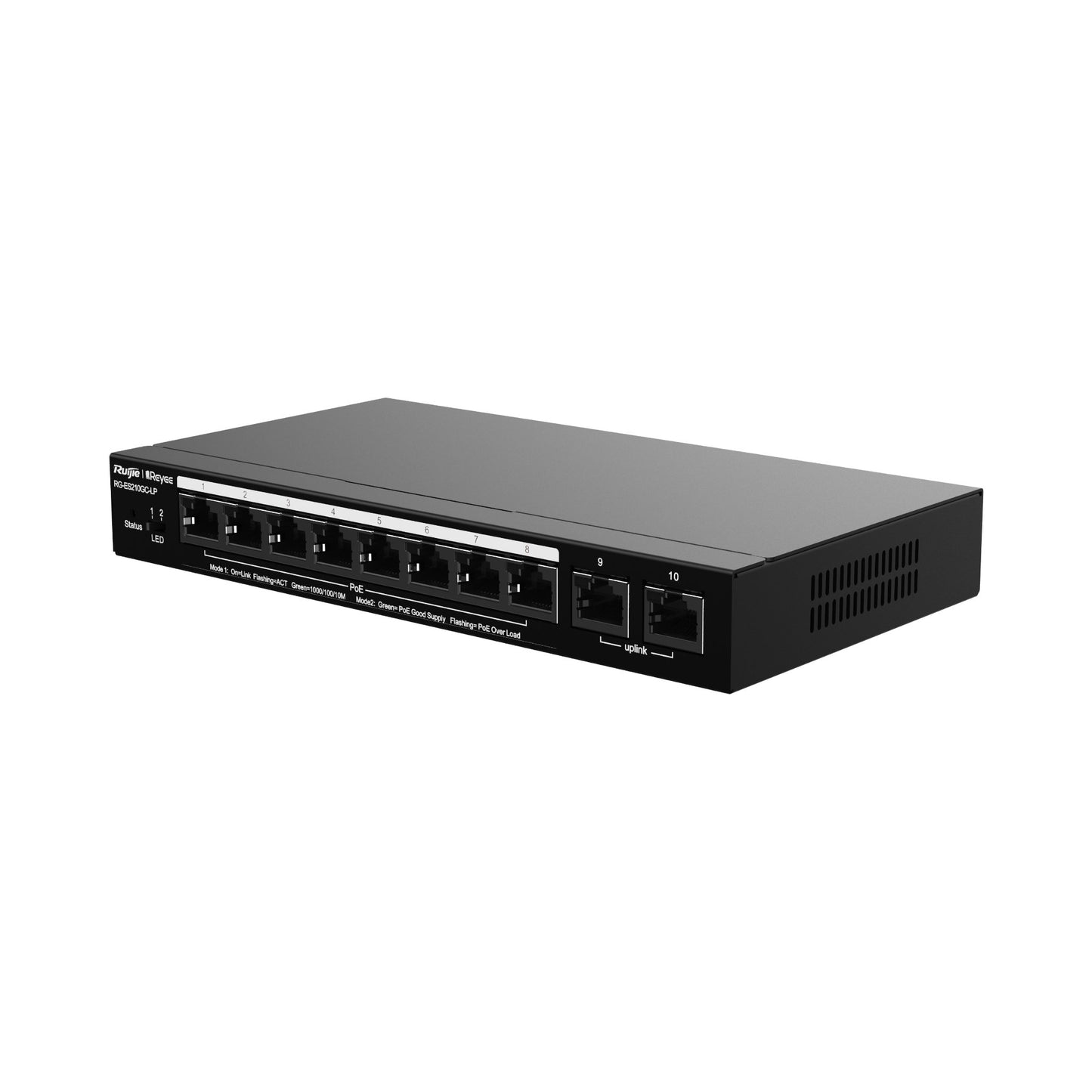 RG-ES210GC-LP, Smart Cloud Managed PoE-Switch - 10xGE | L2 | PoE | CCTV