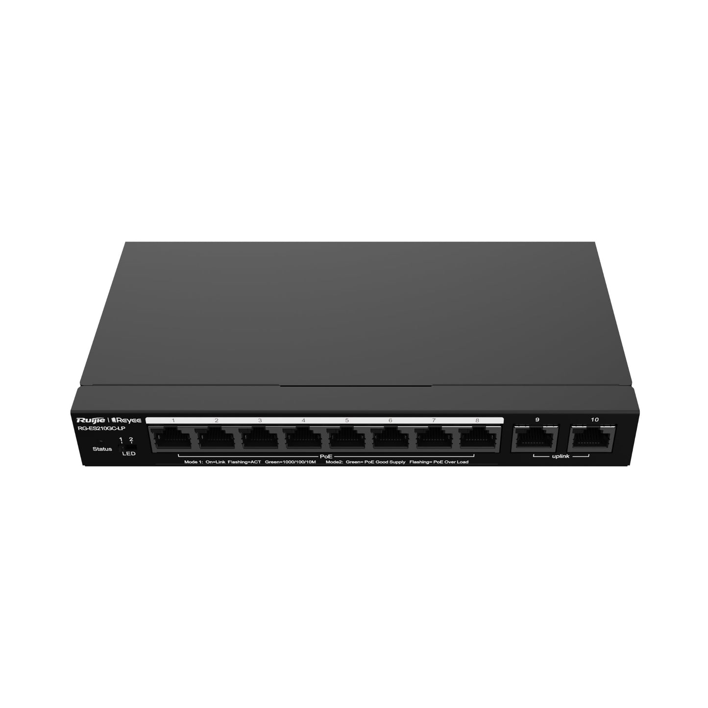RG-ES210GC-LP, Smart Cloud Managed PoE-Switch - 10xGE | L2 | PoE | CCTV