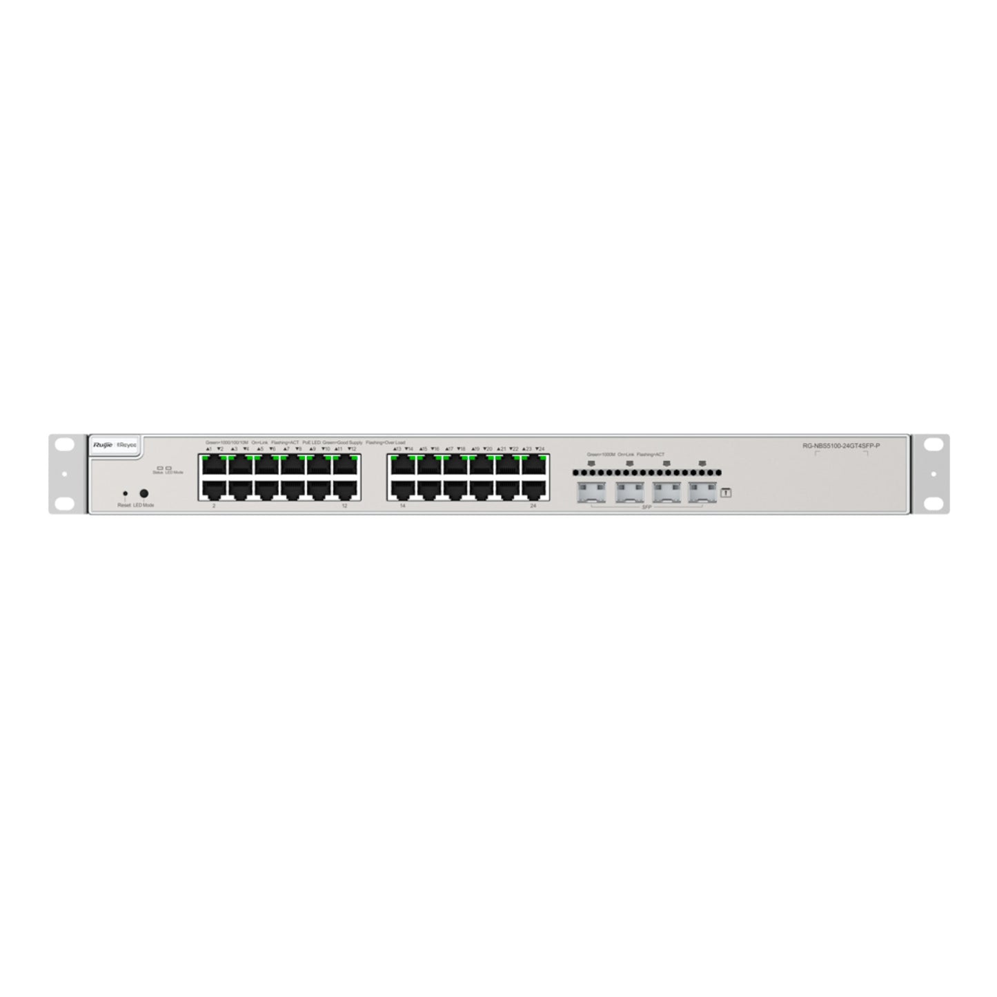 RG-NBS5100-24GT4SFP-P, L3 Gigabit Cloud Managed PoE-Switch - 4xSFP 24xGT | L3 | PoE