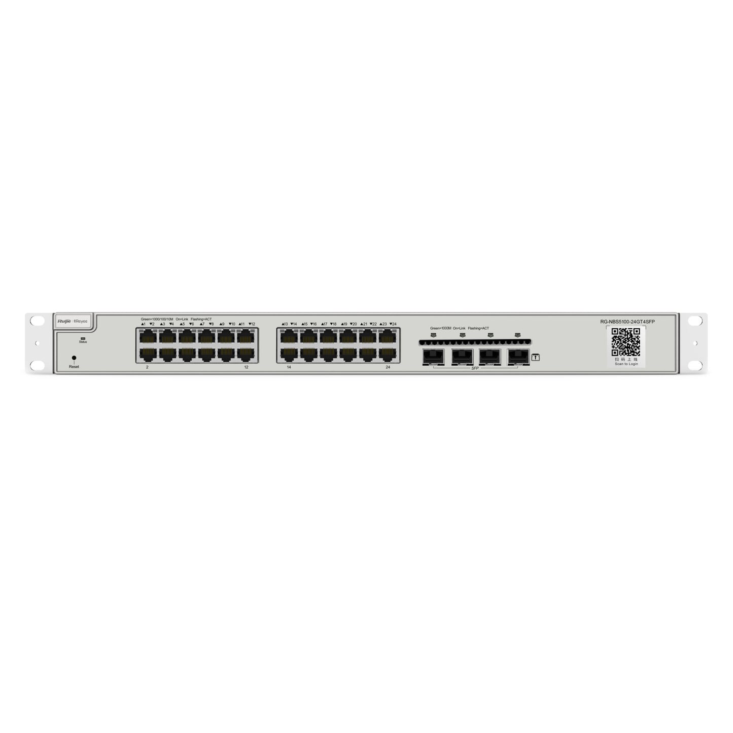 RG-NBS5100-24GT4SFP, L3 Gigabit Cloud Managed Switch - 4xSFP 24xGT | L3