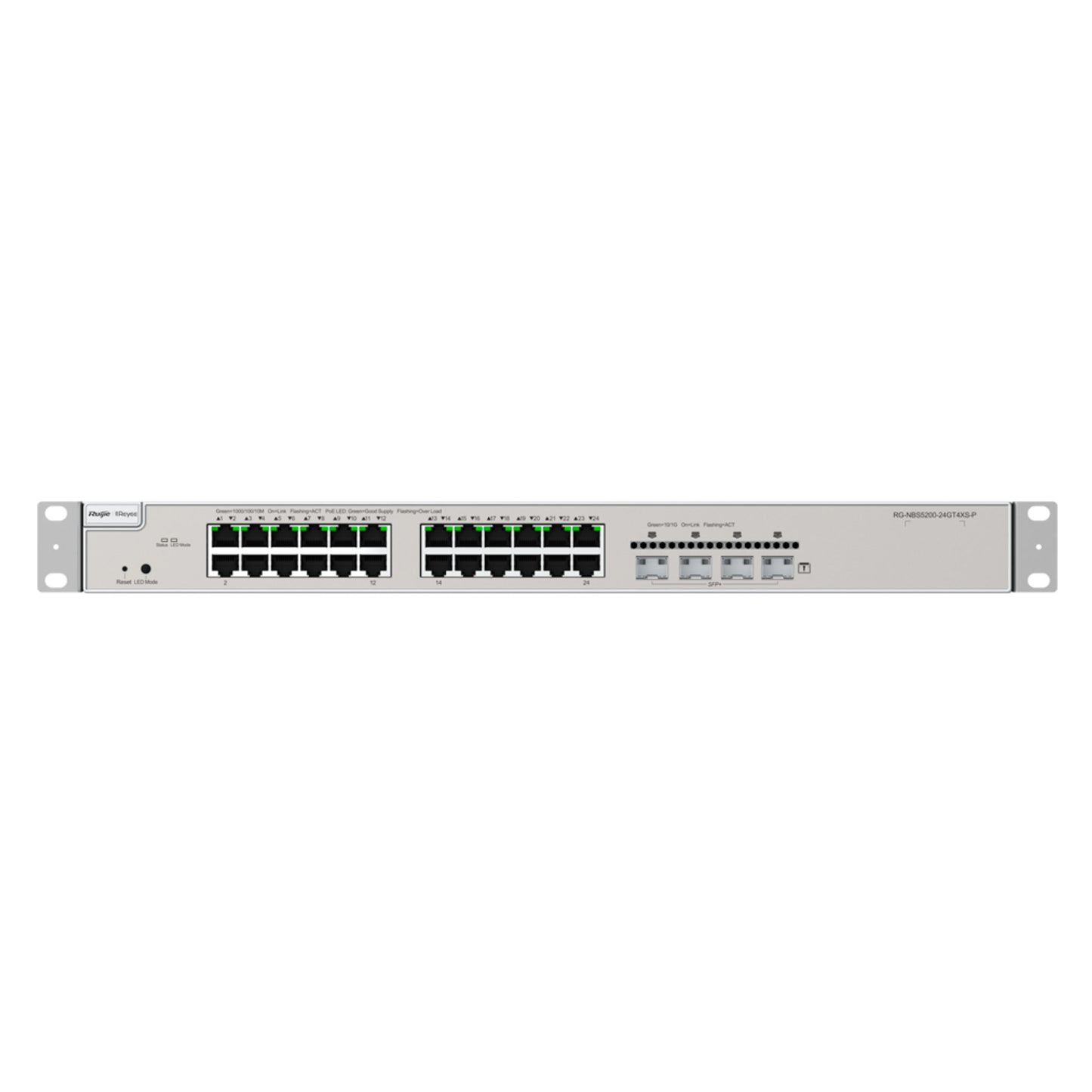 RG-NBS5200-24GT4XS-P, L3 10G Cloud Managed PoE-Switch - 4xSFP+ 24xGT | L3 | PoE | 10G