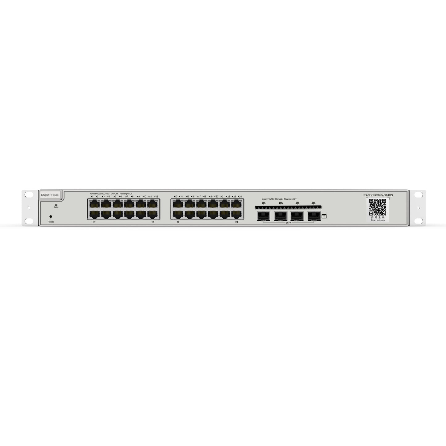 RG-NBS5200-24GT4XS, L3 10G Cloud Managed Switch - 4xSFP+ 24xGT | L3 | 10G