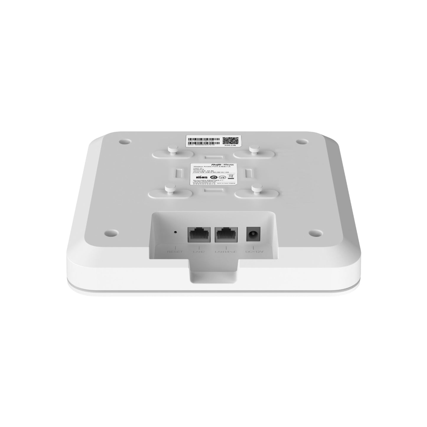 RG-RAP2260E, Wi-Fi 6 AX3200 Multi-G Indoor Ceiling Mesh Access Point - 1x2.5GE 1xGE | Mesh | 120 Clients