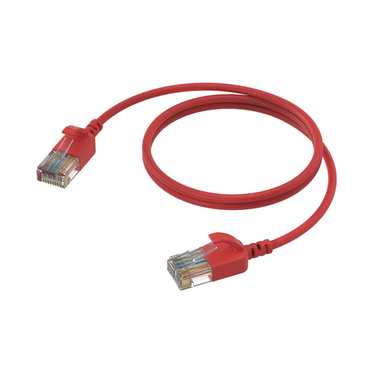 CAT6A Patchkabel (SLIM) - U/UTP | LSHF | Red | 0,15m