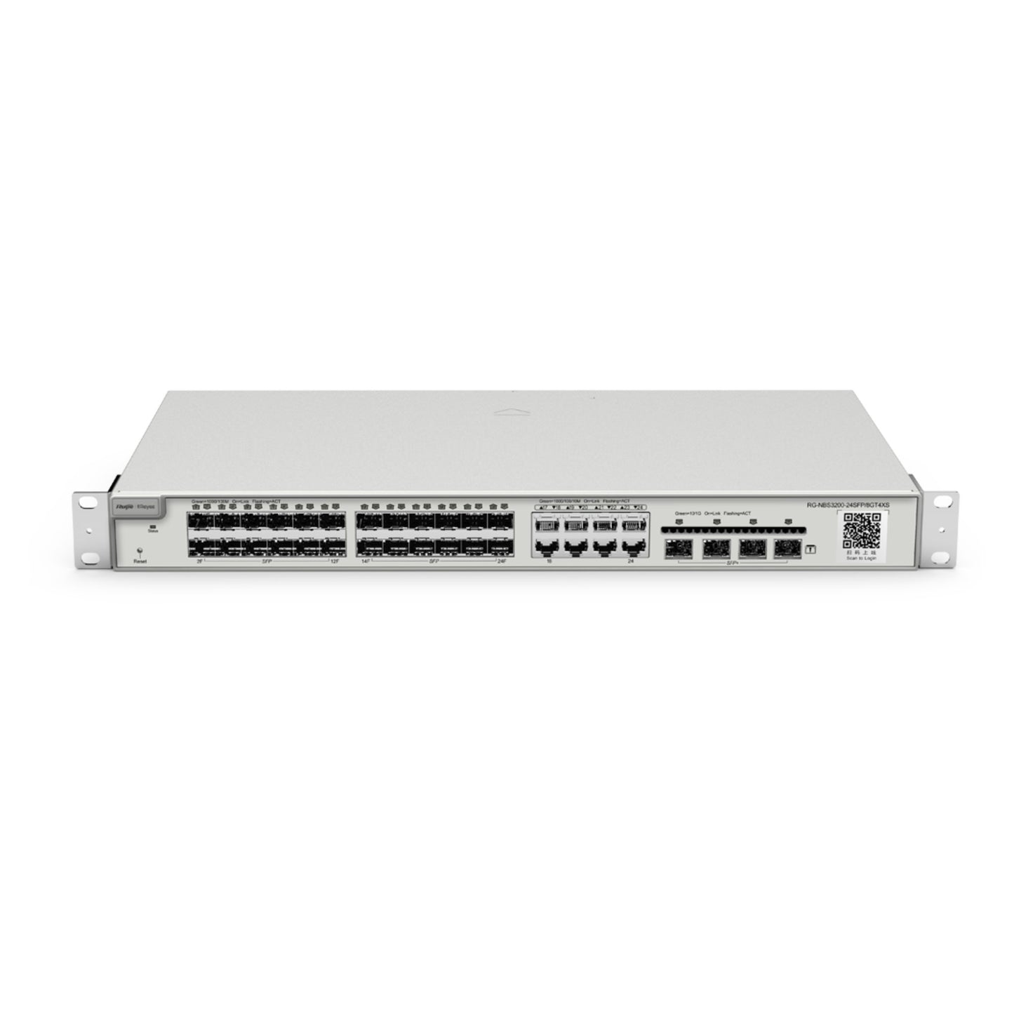RG-NBS3200-24SFP-8GT4XS, L2 10G Cloud Managed Switch - 4xSFP+ 24xSFP 8xComboGT | L2