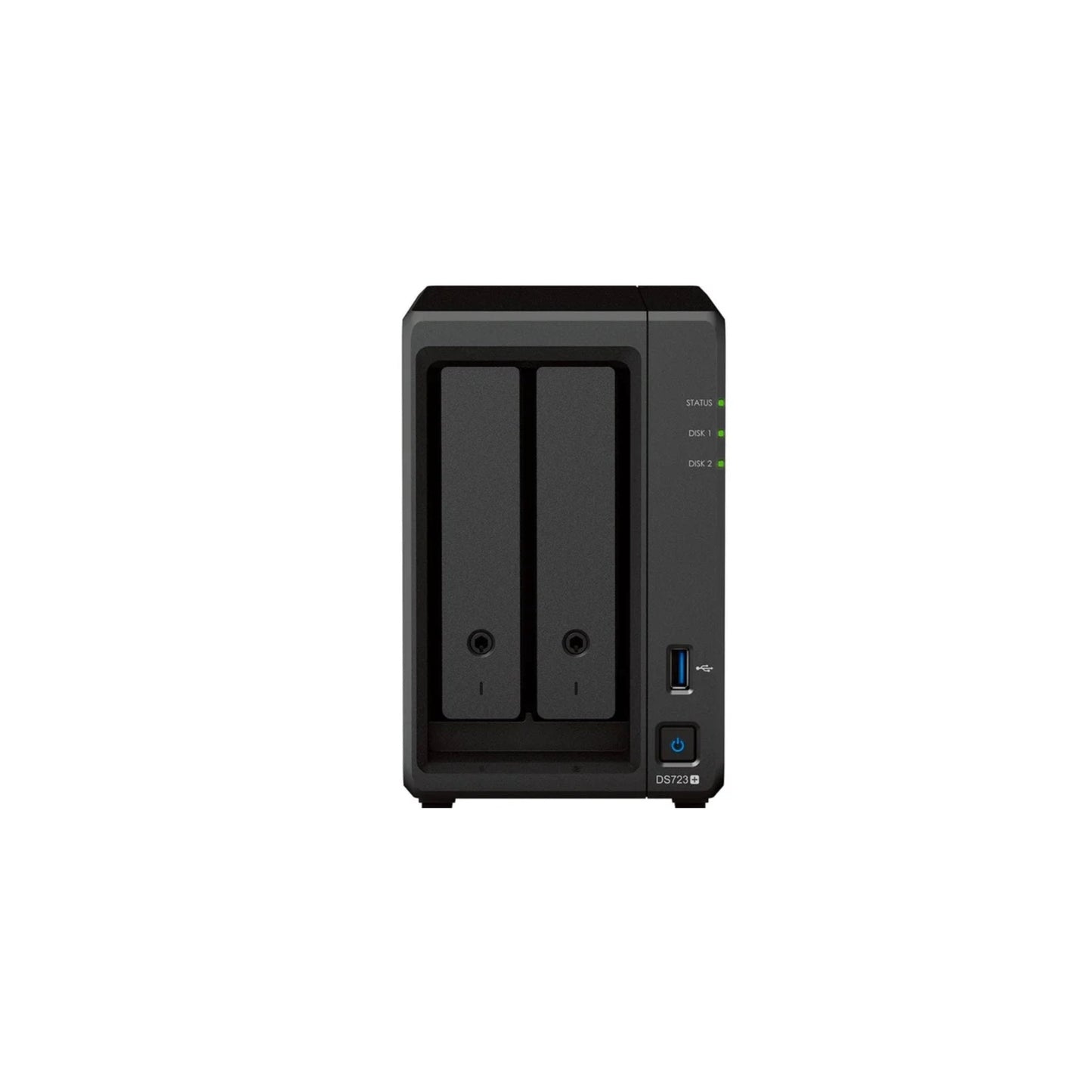 SYN DS723+, NAS - 0TB (max. 18 TB) | 2x 3.5"/2.5''/M.2 HDD/SSD | 2GB DDR4 (max. 32GB) | 1x eSATA | 1x USB 3.2 | 2x GE | Desktop